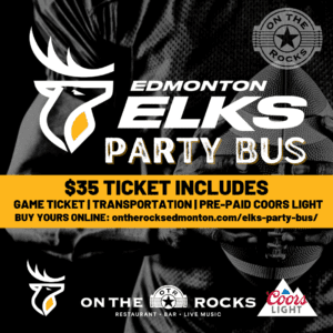 ELKS PARTY BUS SEPT 27 vs SASKATCHEWAN 5 PM