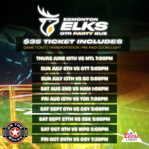 ELKS PARTY BUS JULY 13 vs BC 5 PM